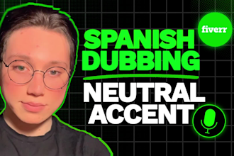 record a professional dubbing in spanish