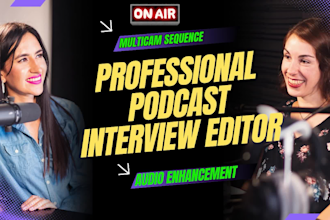 do podcasts, interviews 4k multicam video editing
