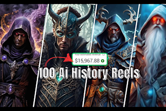 quickly create 100 engaging ai history reels