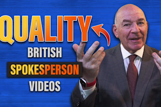 be your professional british video spokesperson presenter