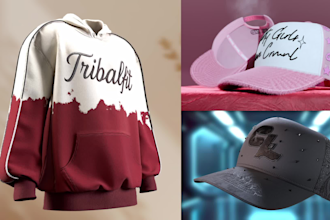 create 3d fashion clothing, hat animation and commercials