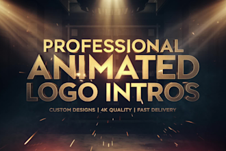 create a professional animated logo intro video for your brand