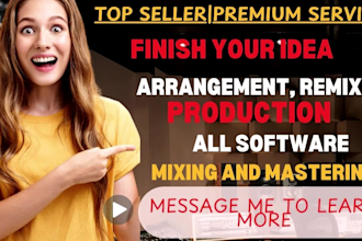 finish your music production project mix master fl studio one ableton logic pro