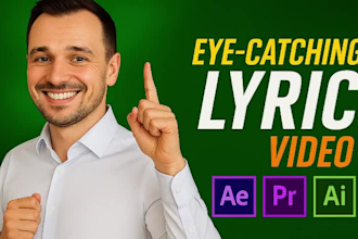 create animated lyric music video lyric video animated style visual effects