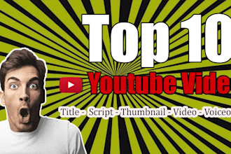 be your youtube manager and create top 10 or cashcow videos