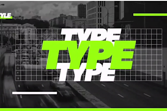 design a unique kinetic typography animation for your video