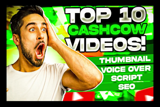 do top 10 videos, cash cow videos, youtube automation