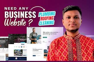 do plumbing, roofing, cleaning, construction, hvac, handyman service website