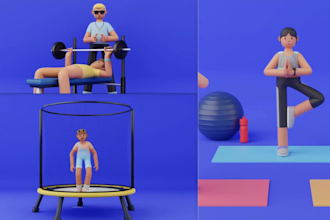 do unique 3d app explainer video app promo 3d animated business explainer video
