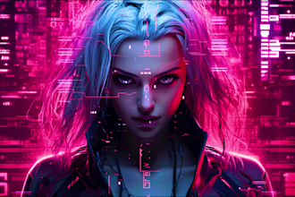 create an ai generated cyberpunk, trap, hiphop music video
