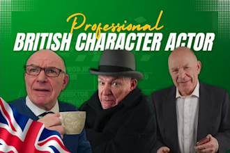 create a british character voiceover