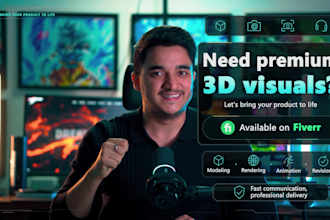 create photorealistic 3d product rendering and 3d product modeling