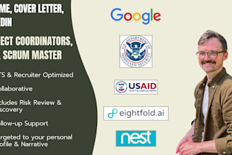 write a new pmp, scrum master, or project manager resume