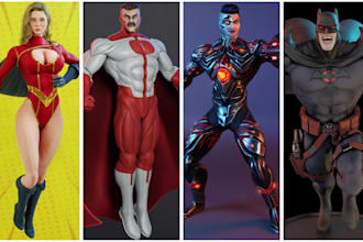 do 3d character modeling for game, nft and animation