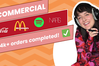 record a professional american female voice over
