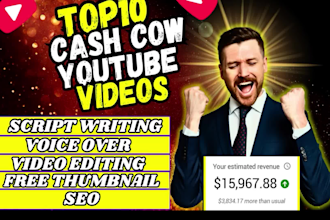create high cpm top 10 crypto and finance cash cow videos for youtube channel