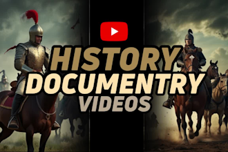 create history documentary video for youtube tiktok instagram