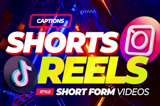 create instagram reels, youtube shorts and tiktok with engaging captions