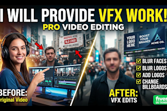 blur face put logo on subject or anything in video