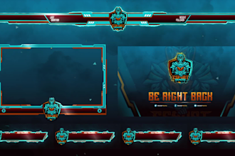 design animated twitch stream overlay alerts screens facecam
