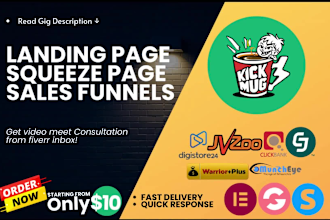 build landing page squeeze pages or marketing sales funnels