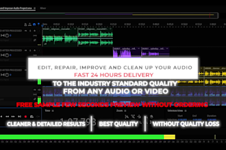 edit, repair, improve and clean up your audio to the industry standard quality