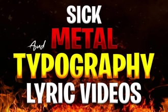 create metal and kinetic typography lyric video in 24 hours