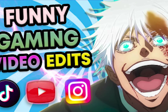 edit funny gaming videos with memes and subs for youtube