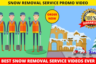 snow removal service or junk removal service 2d animated promo video