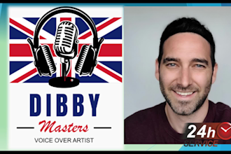 record a natural british english male voice over