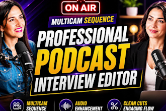 do podcasts, interviews 4k multicam video editing