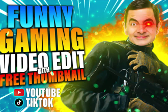 do funny and amazing gaming video editing for youtube