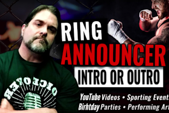 record a professional ring announcer voice over