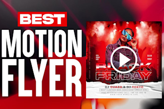 make animated motion flyer poster for event party or club