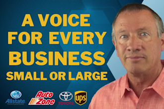 record an english american male voice over