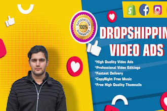 create HQ dropshipping video ads for facebook,shopify