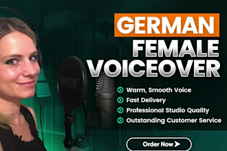 record female voice over in a warm smooth voice
