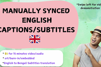 add english or bengali subtitles or captions to your video