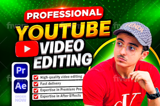 do professional video editing for your youtube chanell
