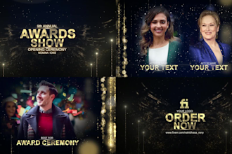 create elegant award intro video or any event promo video