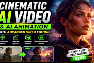 create cinematic ai video and ai animation with advanced editing