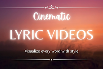 create awesome animated lyric music video for your song