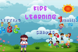 create 2d kids learning video