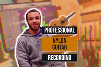 record professional nylon guitar in stereo for your song