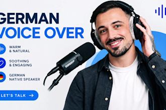 produce a german male voice over in a warm and calming voice