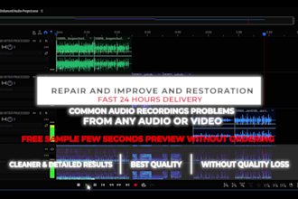 repair and improve the quality of your podcast to industry standard quality