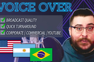 record a professional voiceover in up to three languages