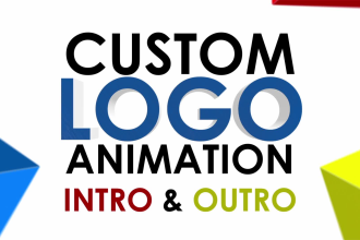 create custom logo animation, intro and outro for youtube