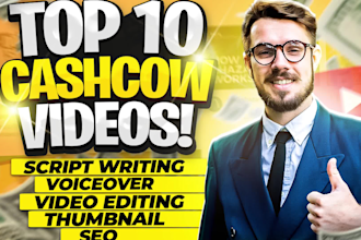 create top 10 faceless cash cow videos for cash cow channel