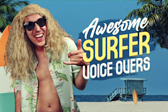 record californian surfer, skater, or hippie voice overs